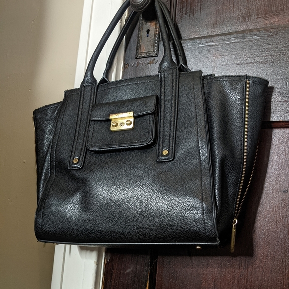 3.1 3.1 Phillip Lim black faux leather tote birkin handbag - Picture 9 of 9